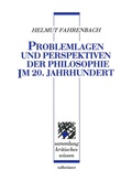 Cover: Problemlagen und Perspektiven der Philosophie im 20. Jahrhundert - Talheimer