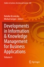 Cover: Developments in Information & Knowledge Management for Business Applications - Springer