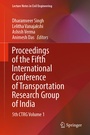 Cover: Proceedings of the Fifth International Conference of Transportation Research Group of India - Springer