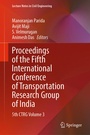 Cover: Proceedings of the Fifth International Conference of Transportation Research Group of India - Springer