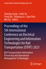 Cover: Proceedings of the 5th International Conference on Electrical Engineering and Information Technologies for Rail Transportation (EITRT) 2021 - Springer