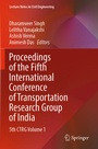 Cover: Proceedings of the Fifth International Conference of Transportation Research Group of India - Springer