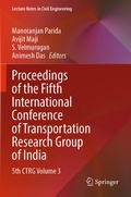 Cover: Proceedings of the Fifth International Conference of Transportation Research Group of India - Springer