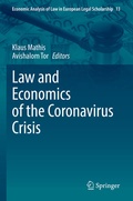 Cover: Law and Economics of the Coronavirus Crisis - Springer
