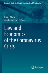 Abbildung von: Law and Economics of the Coronavirus Crisis - Springer
