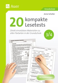 Abbildung von: 20 kompakte Lesetests für Klasse 3/4 - Auer Verlag in der AAP Lehrerwelt GmbH