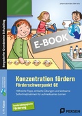 Cover: Konzentration f&ouml;rdern im F&ouml;rderschwerpunkt GE - Persen Verlag