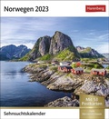Cover: Norwegen Sehnsuchtskalender 2023. Urlaubstr&auml;ume in einem Tischkalender im Postkartenformat. Jede Woche tolle Eindr&uuml;cke verpackt in einen kleinen Foto-Kalender. Auch zum Aufh&auml;ngen. - Harenberg