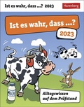 Cover: Ist es wahr, dass...? Tagesabrei&szlig;kalender 2023. Interessanter Tischkalender mit t&auml;glichem Alltags-Wissen. Tageskalender &uuml;ber popul&auml;re Irrt&uuml;mer. Kalender 2023 zum Aufstellen. - Harenberg
