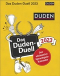 Cover: Das Duden-Duell Tagesabrei&szlig;kalender 2023. Jeden Tag eine knifflige Frage zu Rechtschreibung, Grammatik etc. Der perfekte Kalender f&uuml;r alle Sprachexperten, die es wissen wollen. - Harenberg