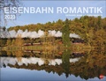 Cover: Eisenbahn Romantik Posterkalender 2023. Besonderer Wandkalender mit 12 traumhaften Fotos von seltenen Z&uuml;gen und romantischen Landschaften. Foto-Kalender 2023. 44x34 cm. - Heye