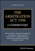 Cover: The Arbitration Act 1996 - Wiley