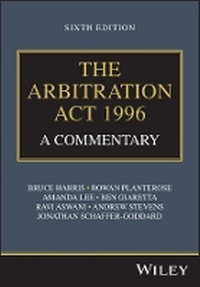 Abbildung von: The Arbitration ACT 1996 - Wiley