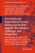 Cover: Uncertainty and Imprecision in Decision Making and Decision Support: New Advances, Challenges, and Perspectives - Springer