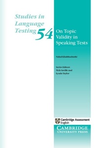 Enlarge image Cover: On Topic Validity in Speaking Tests - Cambridge University Press