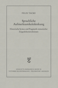 Cover: Sprachliche Aufmerksamkeitslenkung - Vittorio Klostermann Verlag