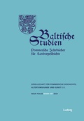 Cover: Baltische Studien, Pommersche Jahrb&uuml;cher f&uuml;r Landesgeschichte. Band 107 NF - Verlag Ludwig