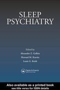 Cover: Sleep Psychiatry - CRC Press