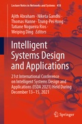 Cover: Intelligent Systems Design and Applications - Springer