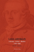 Cover: Lenz-Jahrbuch 27 (2020) - Wehrhahn Verlag