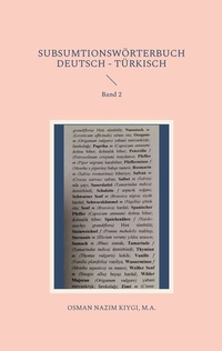 Abbildung von: Subsumtionswörterbuch Deutsch - Türkisch - TWENTYSIX