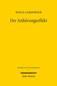 Abbildung von: Der Anhörungseffekt - Mohr Siebeck