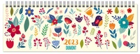 Abbildung von: Tischquerkalender Blumenwiese 2023 - hübsches Blumendesign - 29,7 x 10,5 cm - Spiralbindung - mit viel Platz für Einträge - DuMont Kalenderverlag
