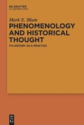 Cover: Phenomenology and Historical Thought - De Gruyter Oldenbourg