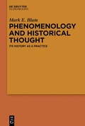 Cover: Phenomenology and Historical Thought - De Gruyter Oldenbourg