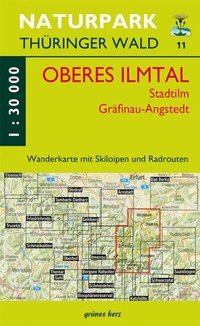 Abbildung von: Wanderkarte 11 Oberes Ilmtal, Stadtilm, Gräfinau-Angstedt - grünes herz