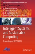 Cover: Intelligent Systems and Sustainable Computing - Springer
