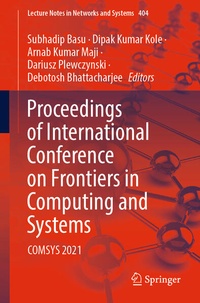 Enlarge image Cover: Proceedings of International Conference on Frontiers in Computing and Systems - Springer