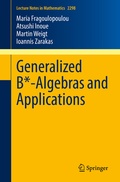 Cover: Generalized B*-Algebras and Applications - Springer