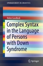 Cover: Complex Syntax in the Language of Persons with Down Syndrome - Springer