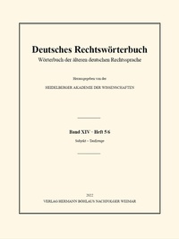 Abbildung von: Deutsches Rechtswörterbuch - J.B. Metzler