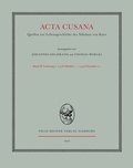 Cover: Acta Cusana. Quellen zur Lebensgeschichte des Nikolaus von Kues. Band III, Lieferung 1 - Meiner