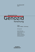 Cover: Zeitschrift f&uuml;r Genozidforschung. 20. Jg. 2022, Heft 1 - Velbr&uuml;ck