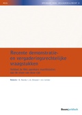 Cover: Recente demonstratie- en vergaderingsrechtelijke vraagstukken - Boom criminologie