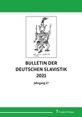 Cover: Bulletin der Deutschen Slavistik 2021 - Frank & Timme