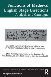 Enlarge image Cover: Functions of Medieval English Stage Directions - Routledge