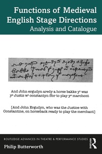 Enlarge image Cover: Functions of Medieval English Stage Directions - Routledge
