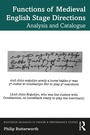 Cover: Functions of Medieval English Stage Directions - Routledge