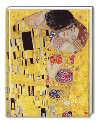 Abbildung von: Gustav Klimt - Der Kuss - Taschenkalender 2023 - Flame Tree Publishing
