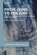 Cover: From Lying to Perjury - De Gruyter Mouton