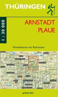 Abbildung von: Wanderkarte Arnstadt und Plaue - grünes herz