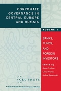 Cover: Corporate Governance in Central Europe and Russia - Central European University Press
