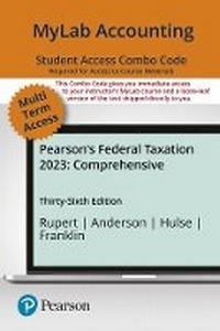 Enlarge image Cover: Pearson's Federal Taxation 2023 Comprehensive -- MyLab Accounting with Pearson eText - Pearson Education (US)