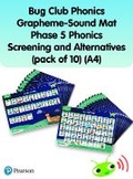 Cover: Bug Club Phonics Grapheme-Sound Mats Phase 5 Phonics Screening and Alternatives (pack of 10) (A4) - Pearson Education Limited