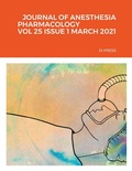 Cover: Journal of Anesthesia Pharmacology Vol 25 Issue 1 March 2021 Di Press - Lulu.com