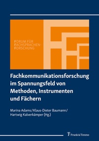 Abbildung von: Fachkommunikationsforschung im Spannungsfeld von Methoden, Instrumenten und Fächern - Frank & Timme